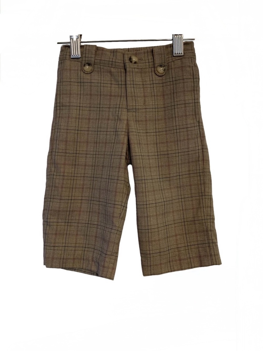 Janie and Jack 6 12 months lined trouser pants pockets plaid elastic waist cute